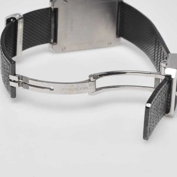 Chanel Black Tweed Metal and Diamonds Quartz Watch - Picture 2 of 8